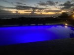 Nightime Pool and Ocean View